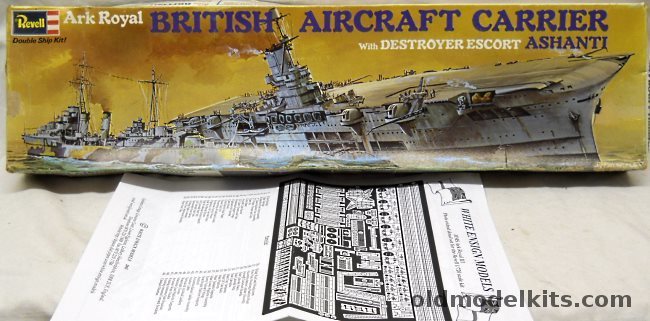 Revell 1/720 HMS Ark Royal Aircraft Carrier and Ashanti Destroyer With White Engisn Super Detail PE Set, H312 plastic model kit